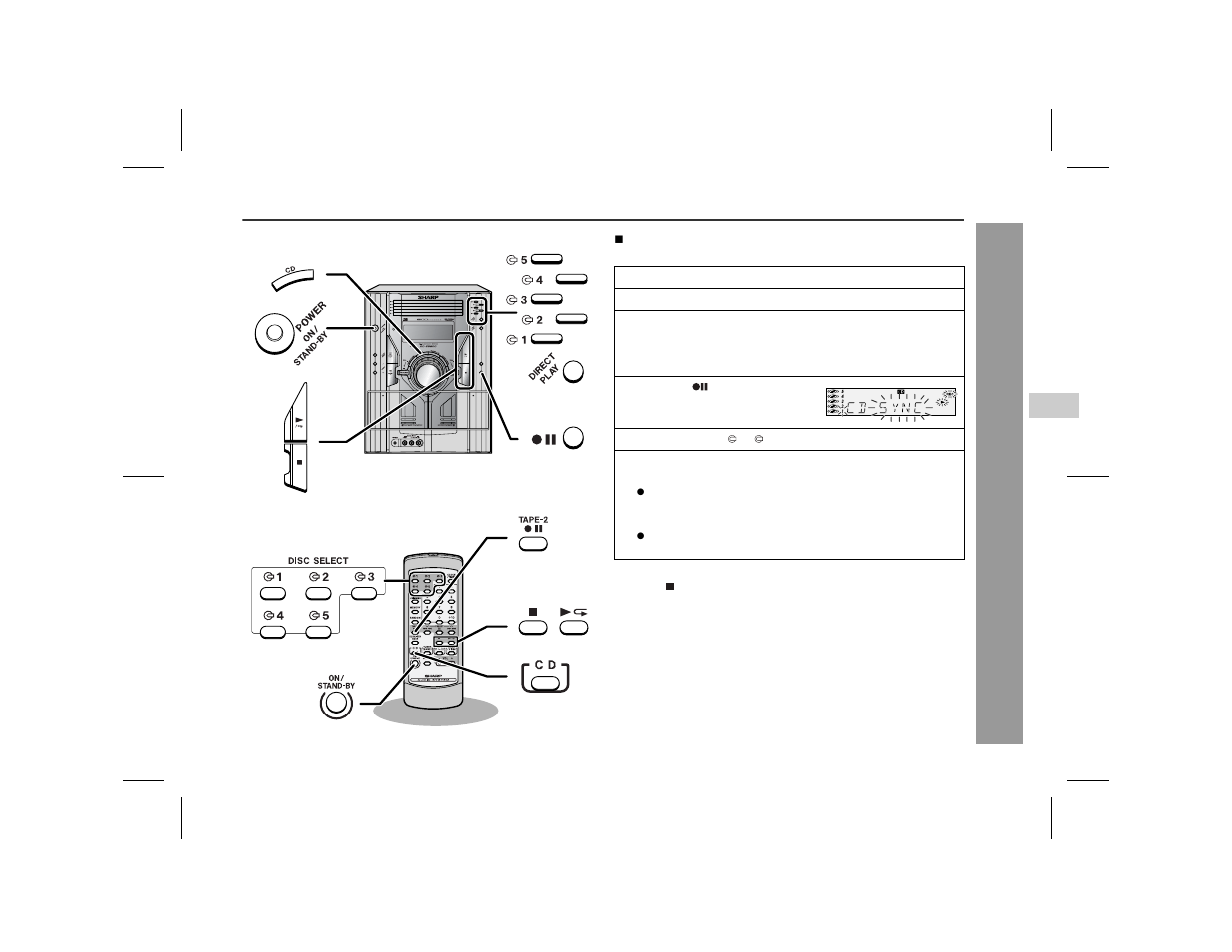 Ta pe re cor din g | Sharp CD-ES66 User Manual | Page 25 / 36