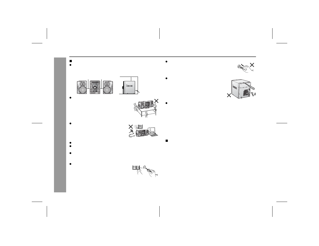 Precautions, Ge neral inf orm ation | Sharp CD-ES66 User Manual | Page 6 / 36