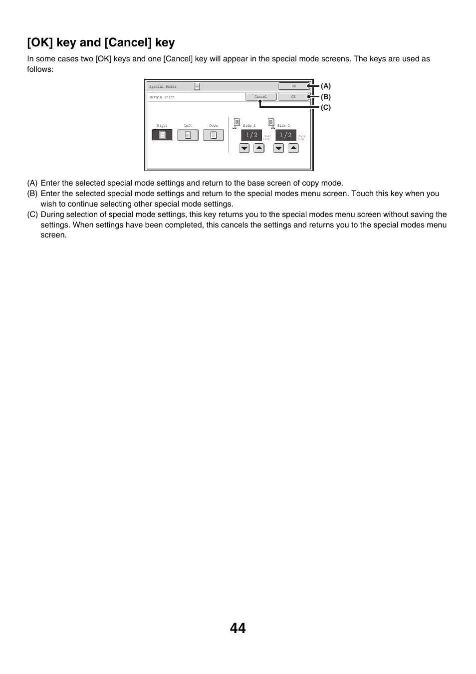 Ok] key and [cancel] key | Sharp MX-M850 User Manual | Page 140 / 655