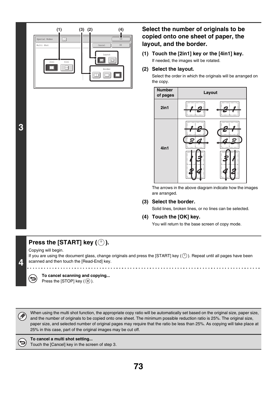 Press the [start] key ( ) | Sharp MX-M850 User Manual | Page 169 / 655