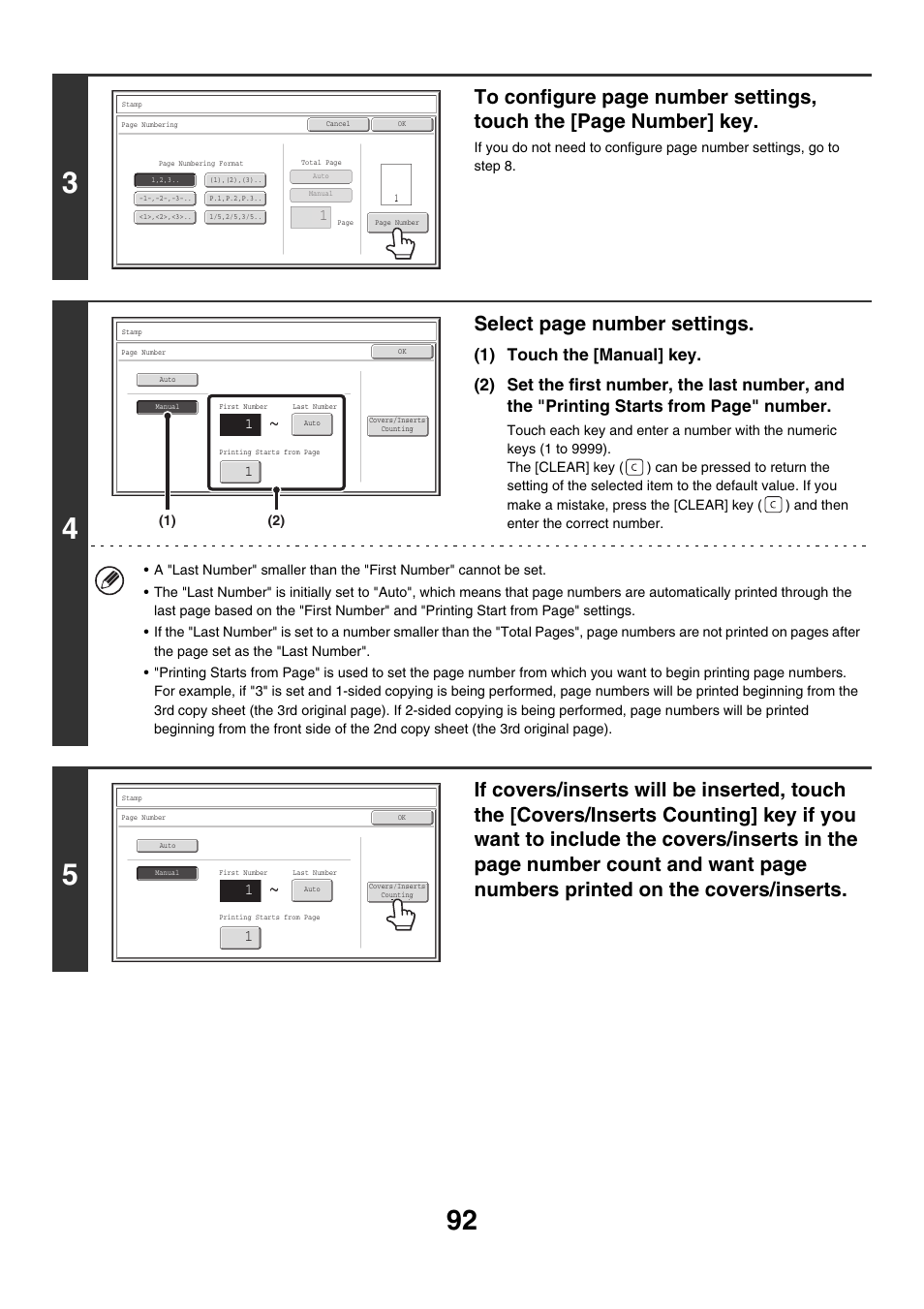 Select page number settings | Sharp MX-M850 User Manual | Page 188 / 655