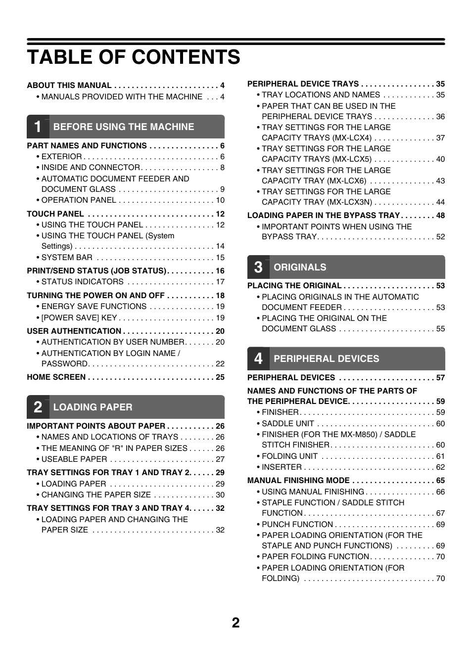 Sharp MX-M850 User Manual | Page 2 / 655