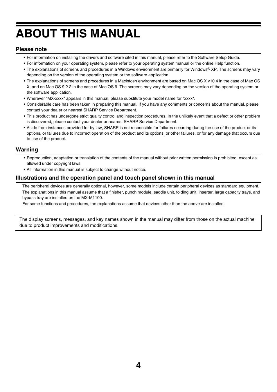 About this manual | Sharp MX-M850 User Manual | Page 241 / 655