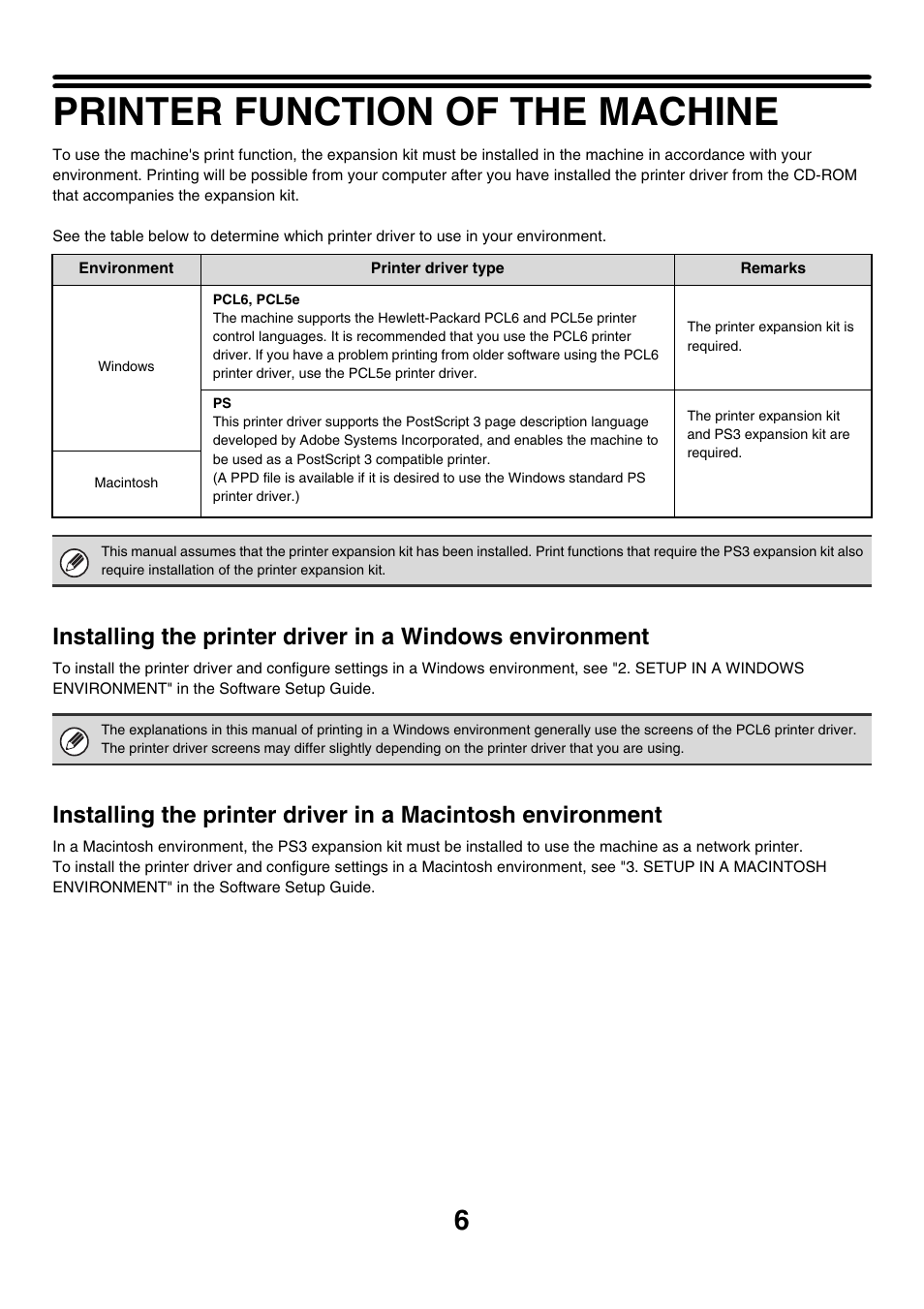 Printer function of the machine | Sharp MX-M850 User Manual | Page 243 / 655