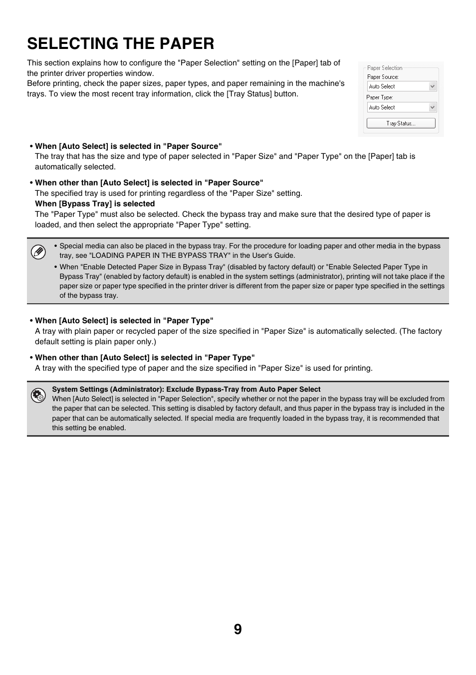 Selecting the paper | Sharp MX-M850 User Manual | Page 246 / 655