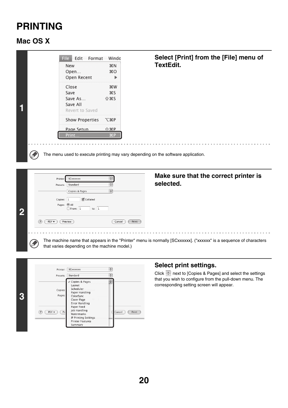 Printing | Sharp MX-M850 User Manual | Page 257 / 655