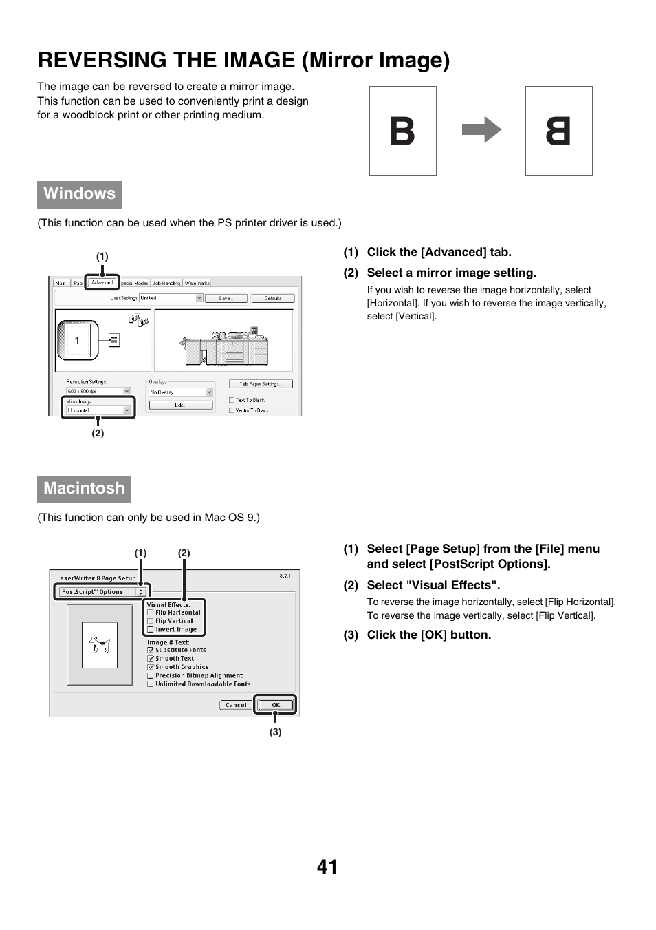 Reversing the image (mirror image) | Sharp MX-M850 User Manual | Page 278 / 655