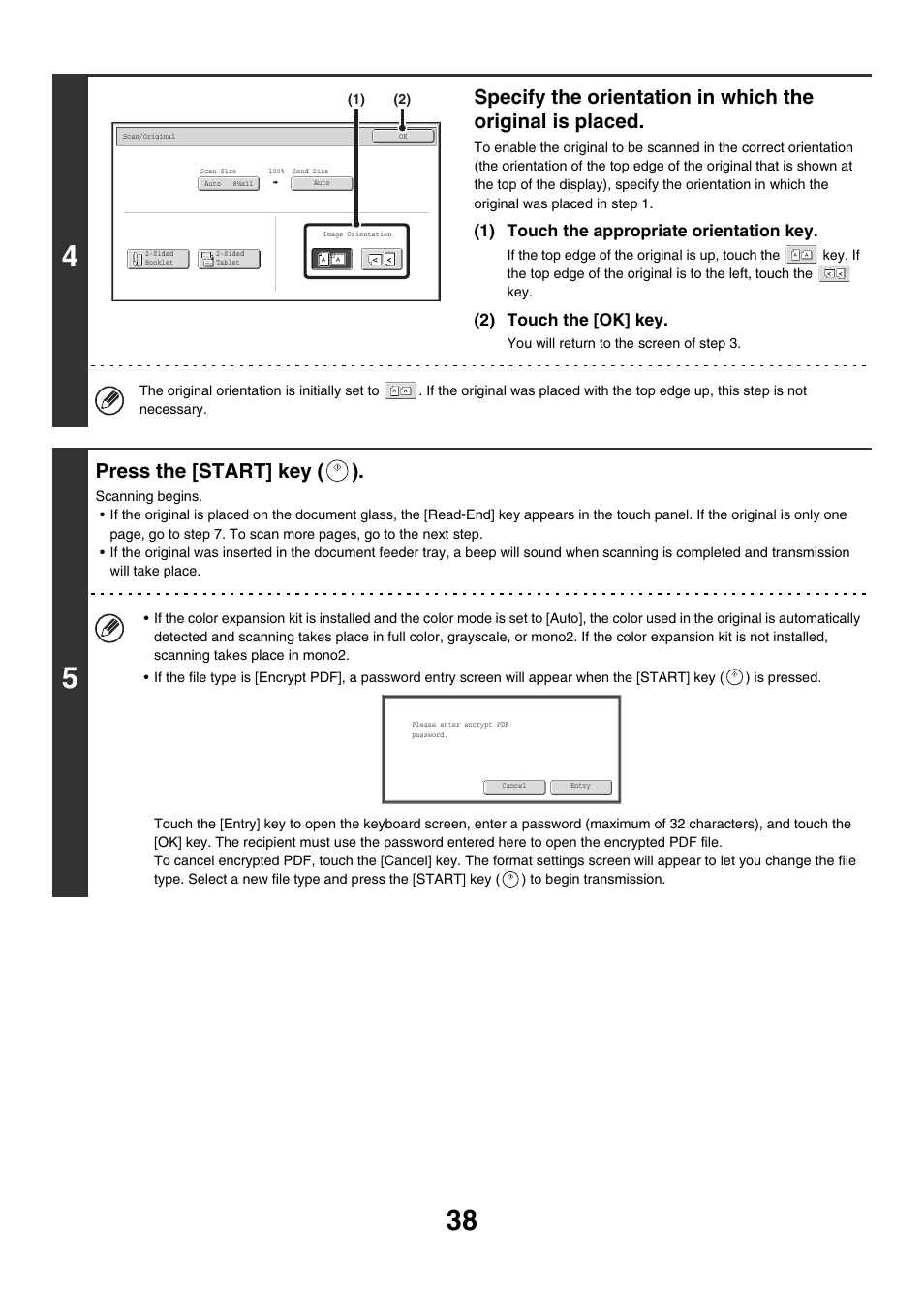 Press the [start] key ( ) | Sharp MX-M850 User Manual | Page 358 / 655