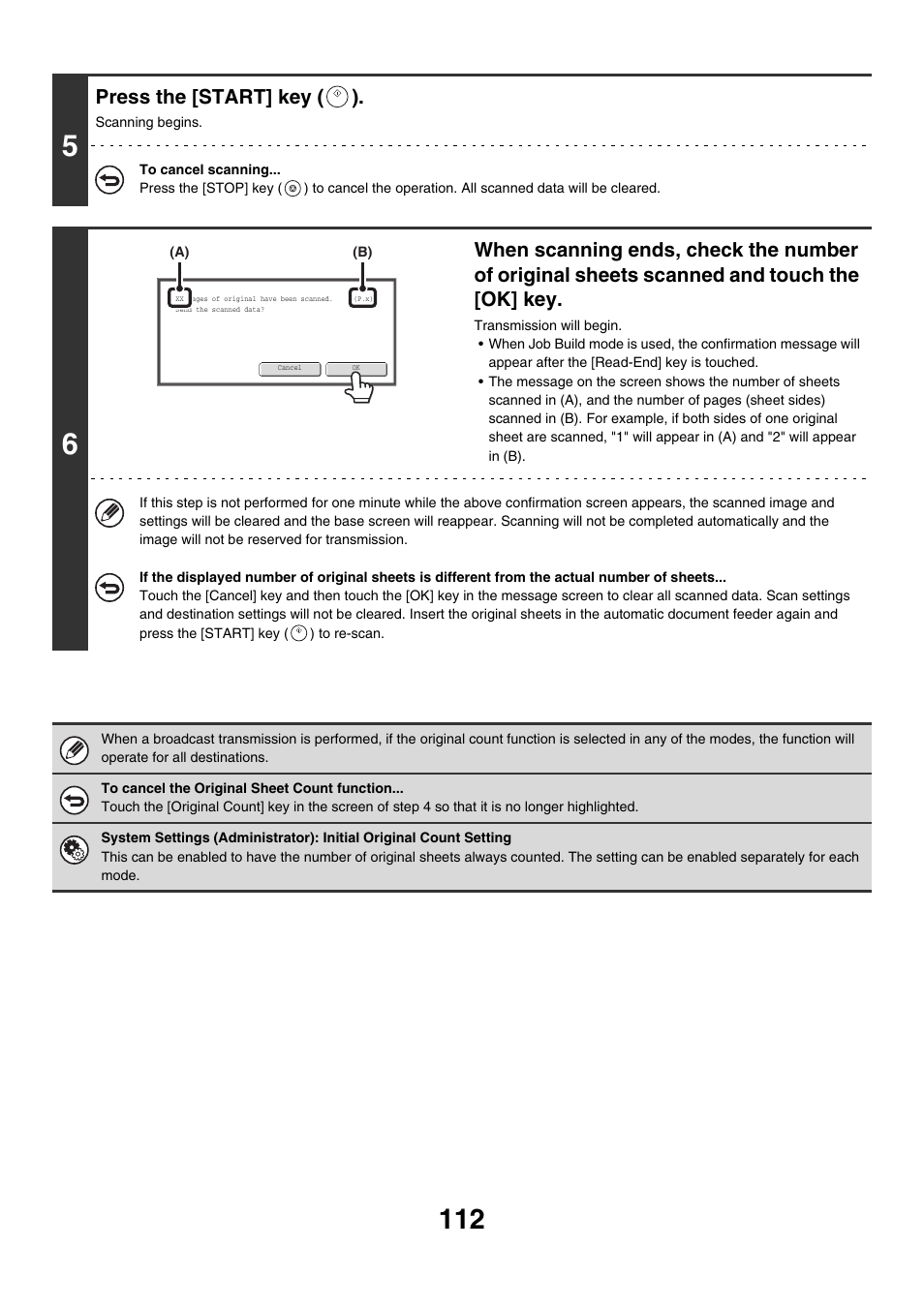 Press the [start] key ( ) | Sharp MX-M850 User Manual | Page 432 / 655