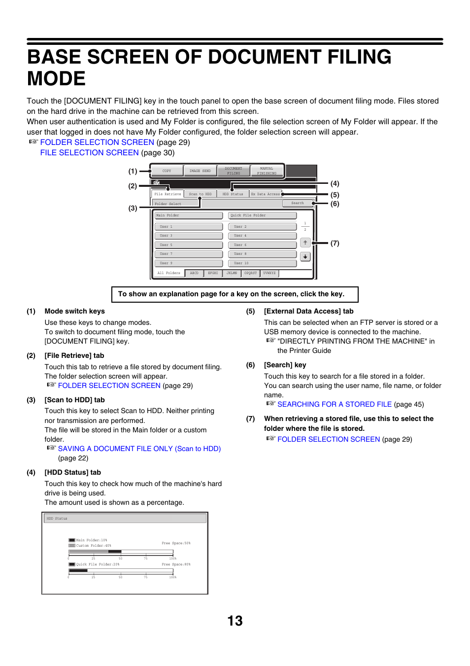 Base screen of document filing mode | Sharp MX-M850 User Manual | Page 527 / 655