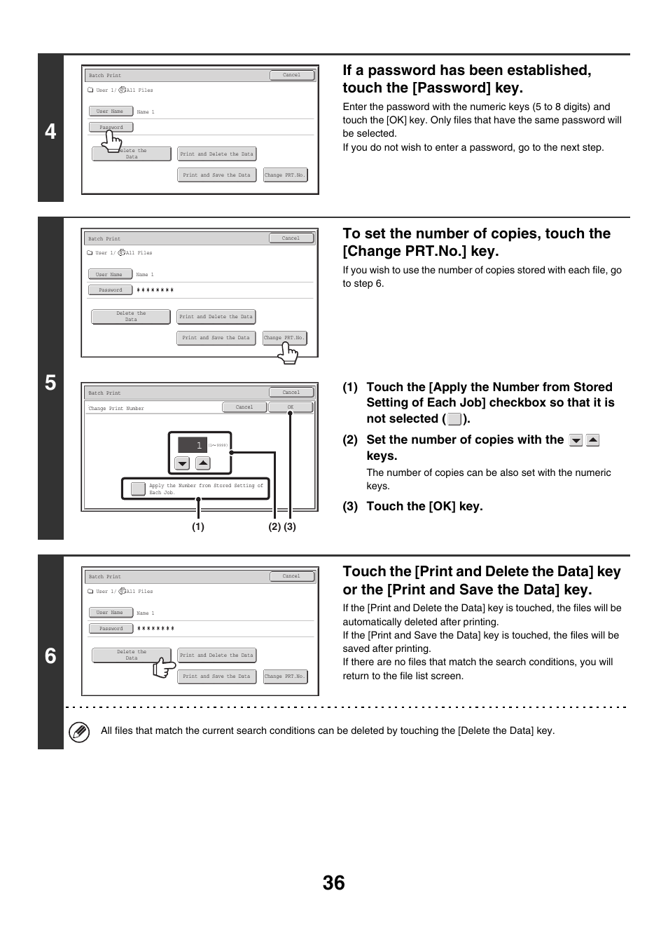 3) touch the [ok] key | Sharp MX-M850 User Manual | Page 550 / 655