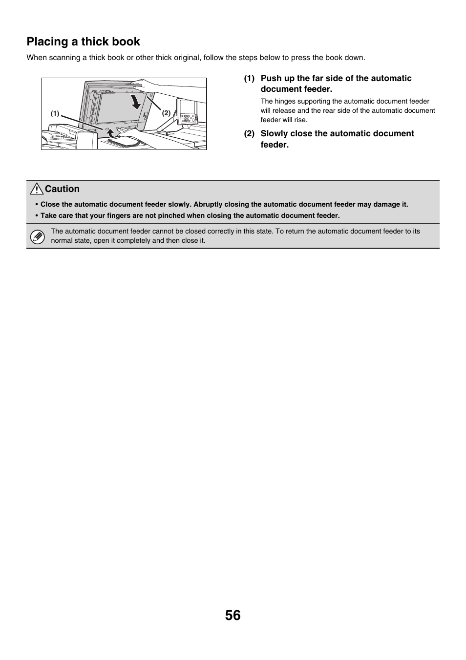 Placing a thick book | Sharp MX-M850 User Manual | Page 56 / 655