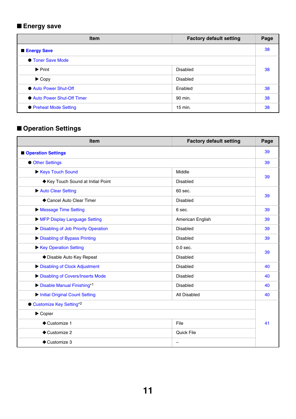 Energy save ■ operation settings | Sharp MX-M850 User Manual | Page 581 / 655