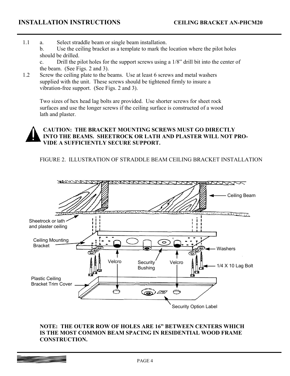 Installation instructions | Sharp AN-PHCM20 XG-PH50X User Manual | Page 4 / 13