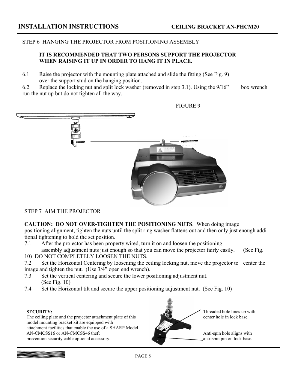 Sharp AN-PHCM20 XG-PH50X User Manual | Page 8 / 13