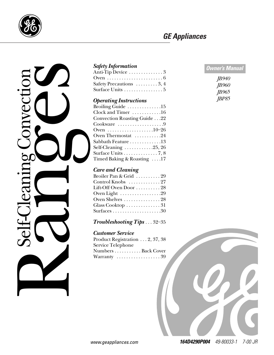 Sharp JB940 User Manual | 40 pages