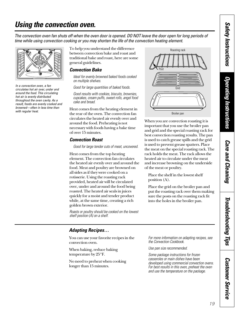 Using the convection oven | Sharp JB940 User Manual | Page 19 / 40