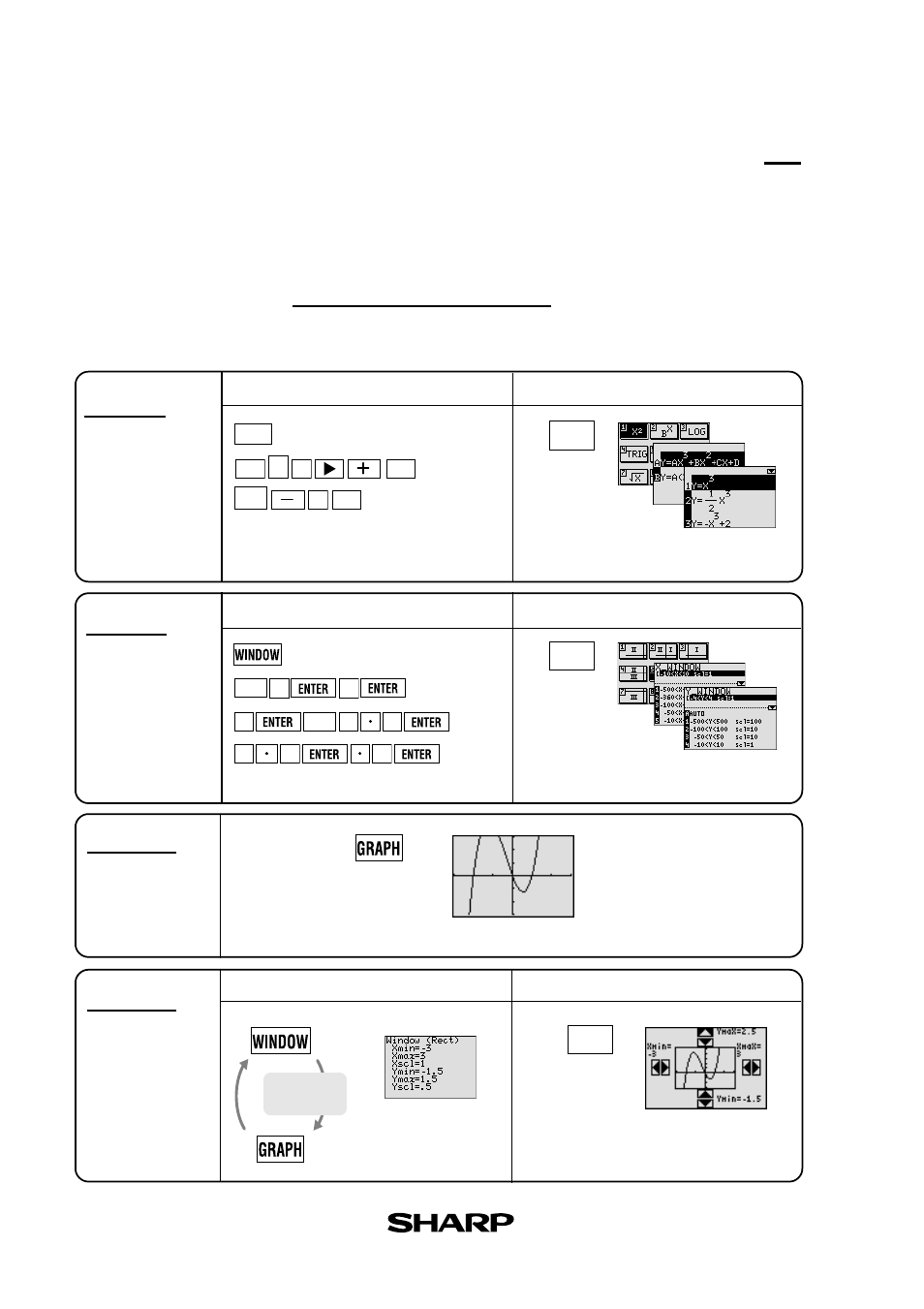 Raphing procedures | Sharp EL-9450 User Manual | Page 12 / 27