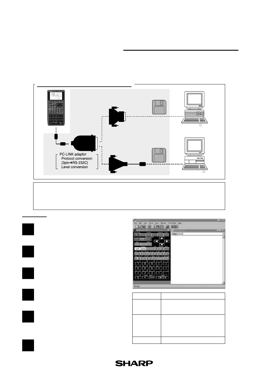 C-link, Ce-lk1p (pc-link system) | Sharp EL-9450 User Manual | Page 16 / 27