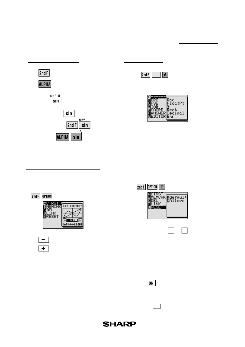 Asic operation | Sharp EL-9450 User Manual | Page 5 / 27