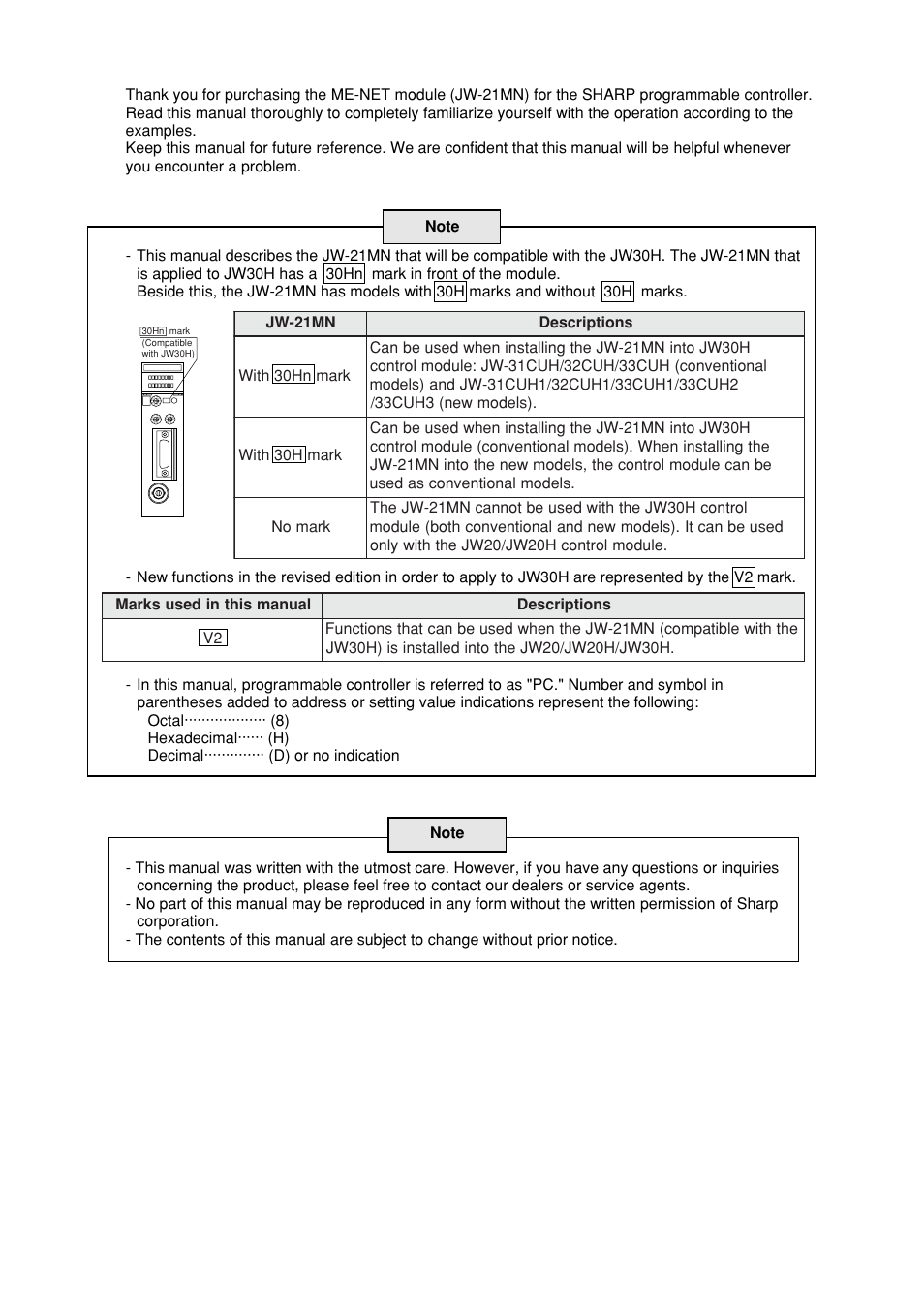 Sharp JW-21MN User Manual | Page 2 / 114