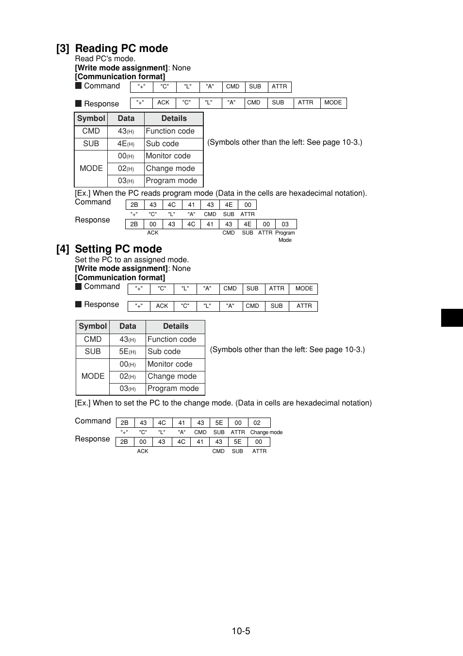 3] reading pc mode, 4] setting pc mode, 3] reading pc mode -5 | 4] setting pc mode -5 | Sharp JW-21MN User Manual | Page 44 / 114