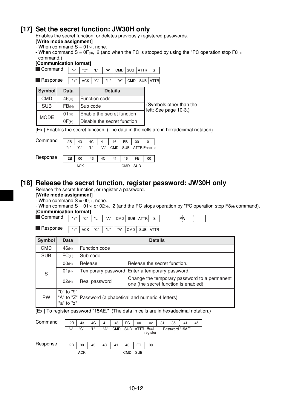 17] set the secret function: jw30h only, 17] set the secret function: jw30h only -12 | Sharp JW-21MN User Manual | Page 51 / 114