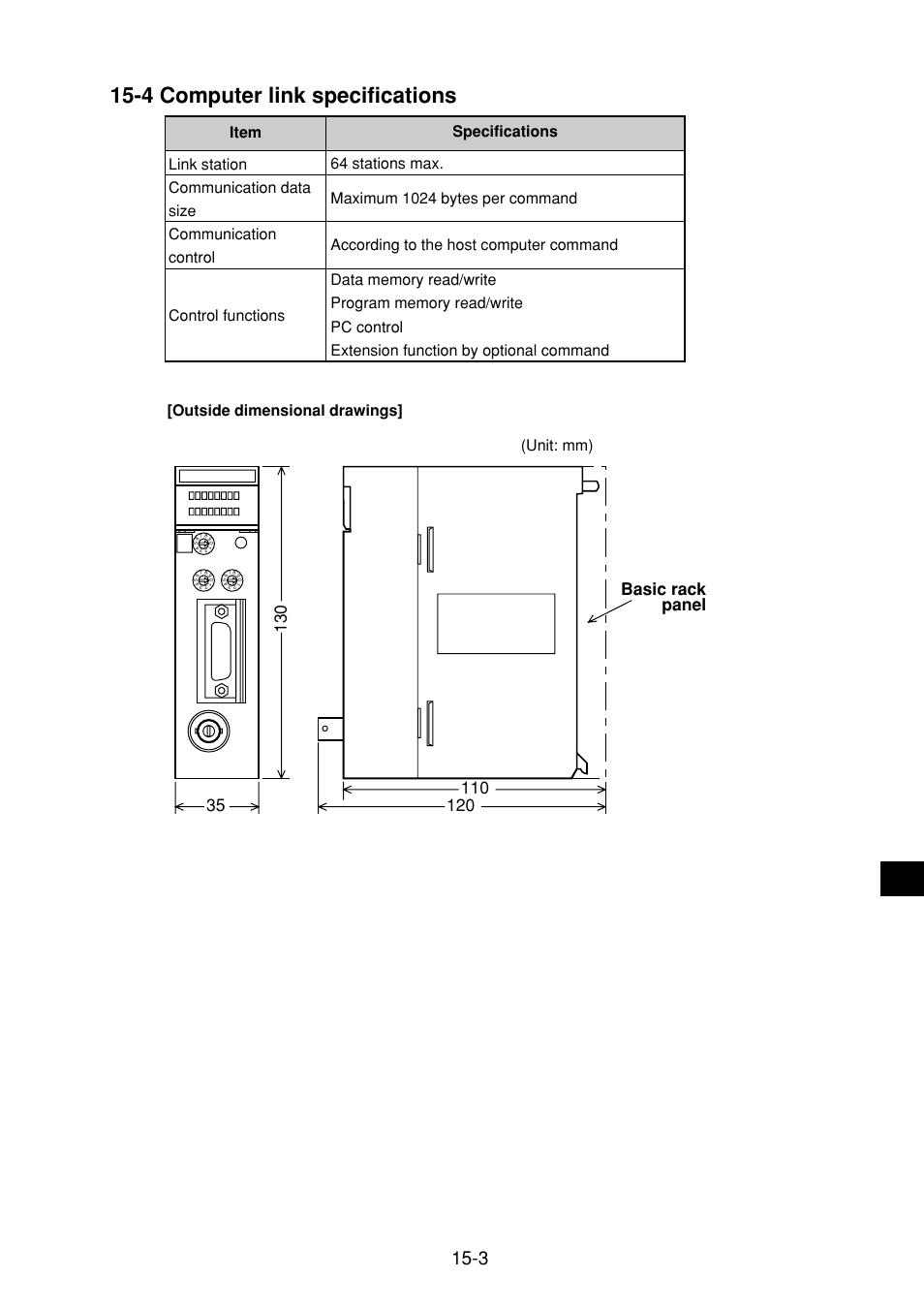 4 computer link specifications, 4 computer link specifications -3 | Sharp JW-21MN User Manual | Page 95 / 114