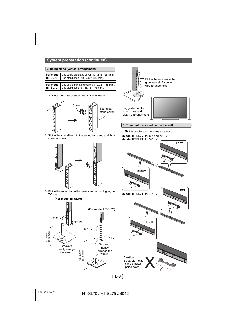 System preparation (continued) | Sharp HT-SL75 User Manual | Page 9 / 16