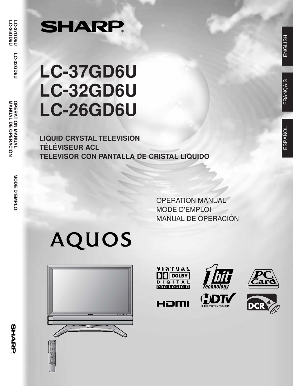 Sharp Aquos LC 32GD6U User Manual | 104 pages