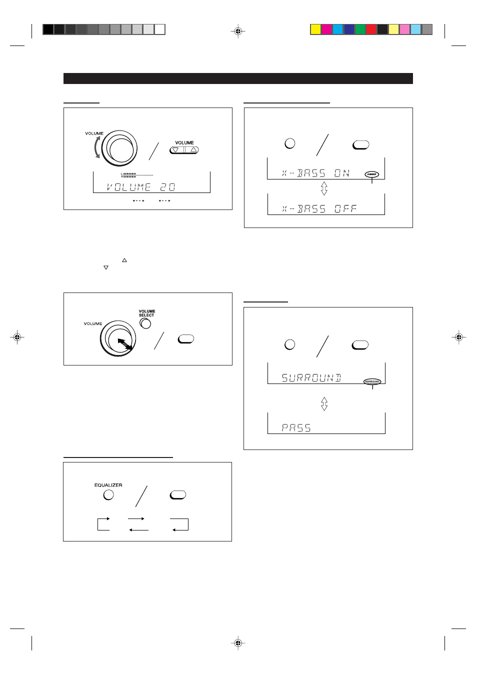 Sound control, Volume, Extra bass (x-bass) | Surround ■ pre-programmed equalizer | Sharp MD-MX10H User Manual | Page 11 / 40