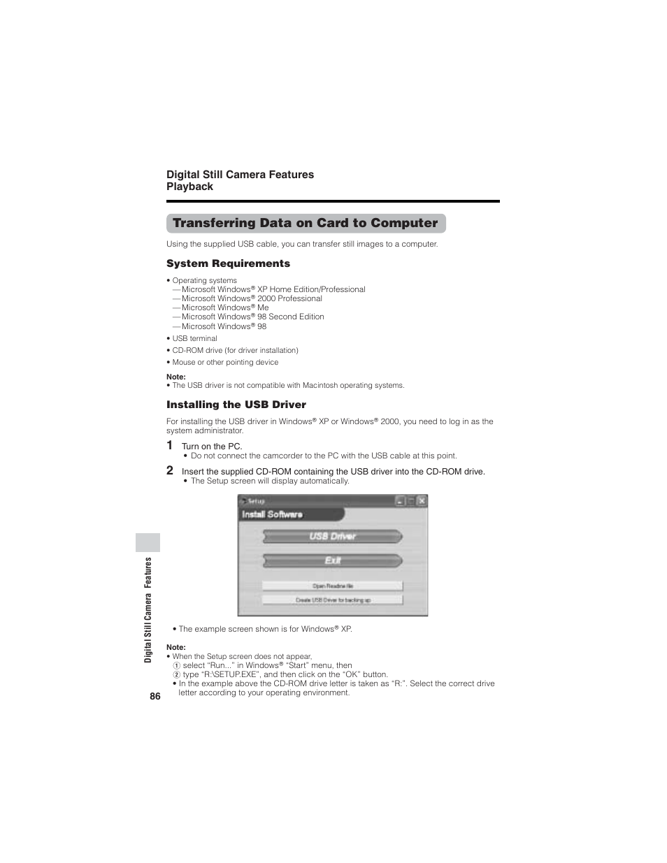 Transferring data on card to computer | Sharp VL-Z7U User Manual | Page 100 / 140