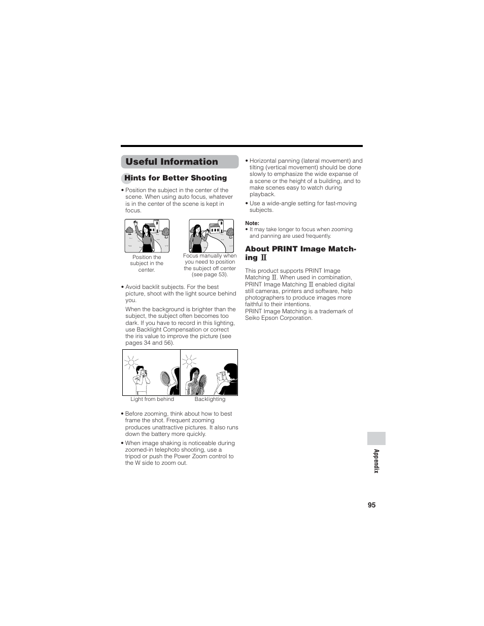 Useful information | Sharp VL-Z7U User Manual | Page 109 / 140