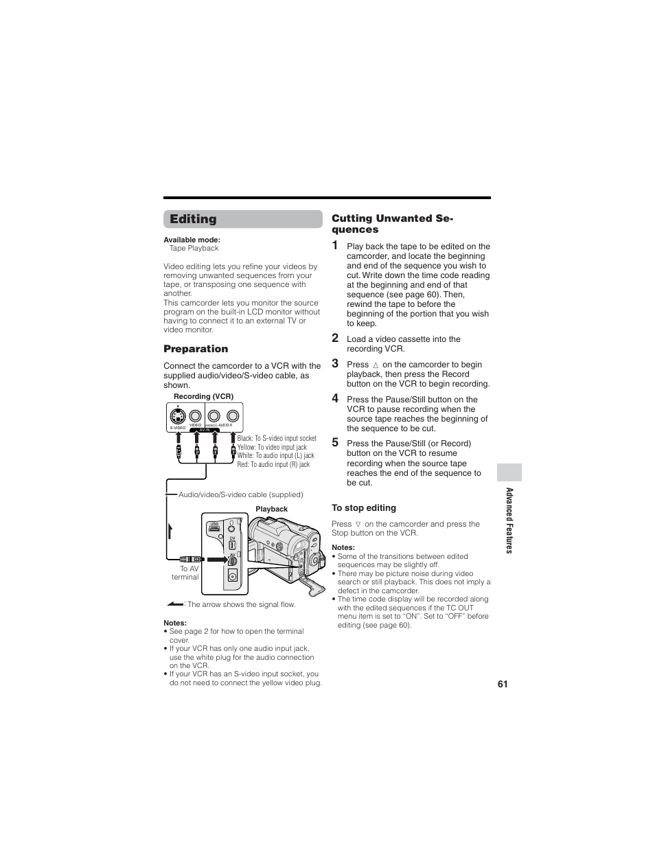 Editing | Sharp VL-Z7U User Manual | Page 75 / 140