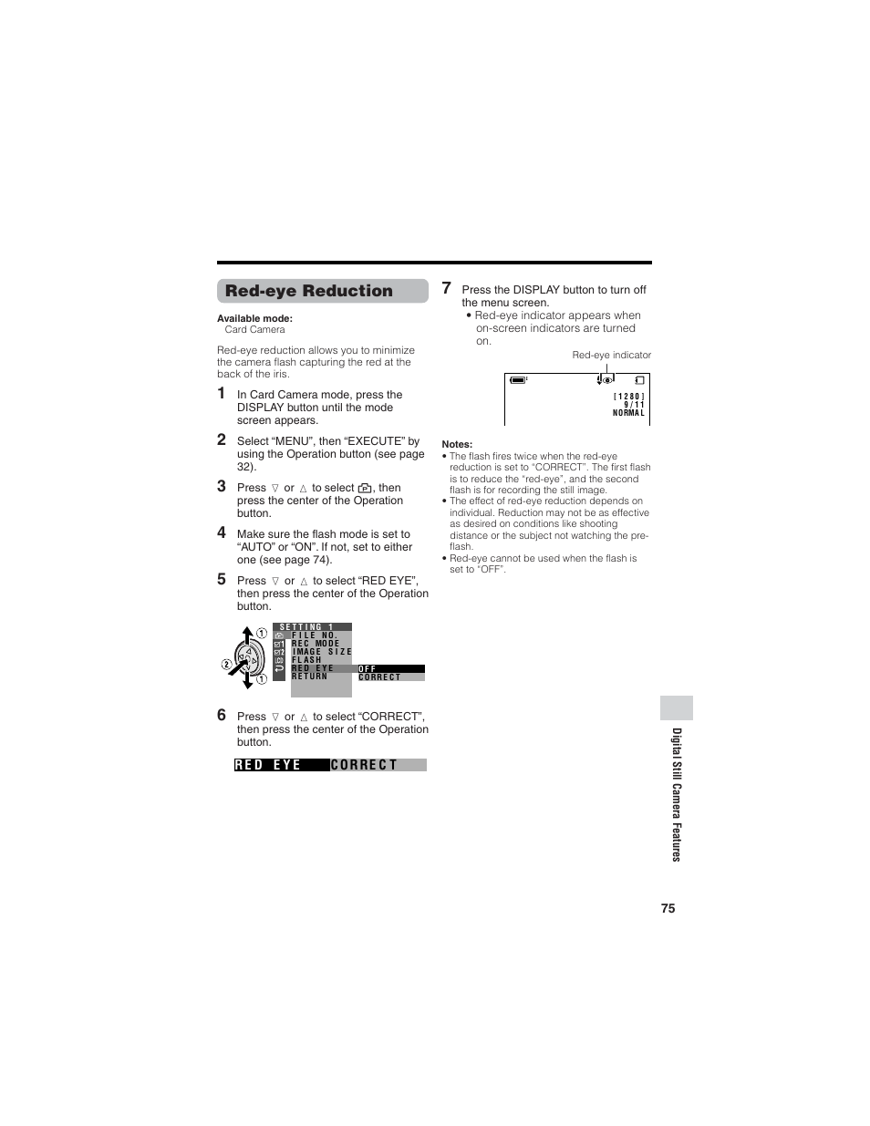 Red-eye reduction | Sharp VL-Z7U User Manual | Page 89 / 140