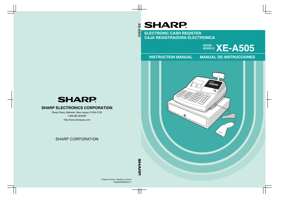 Sharp Electronic Cash Register XE-A505 User Manual | 130 pages