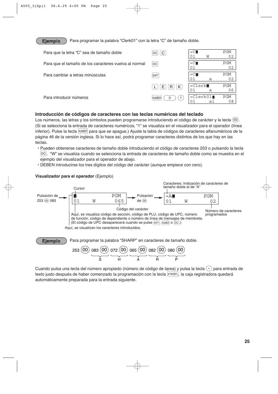 Sharp Electronic Cash Register XE-A505 User Manual | Page 109 / 130