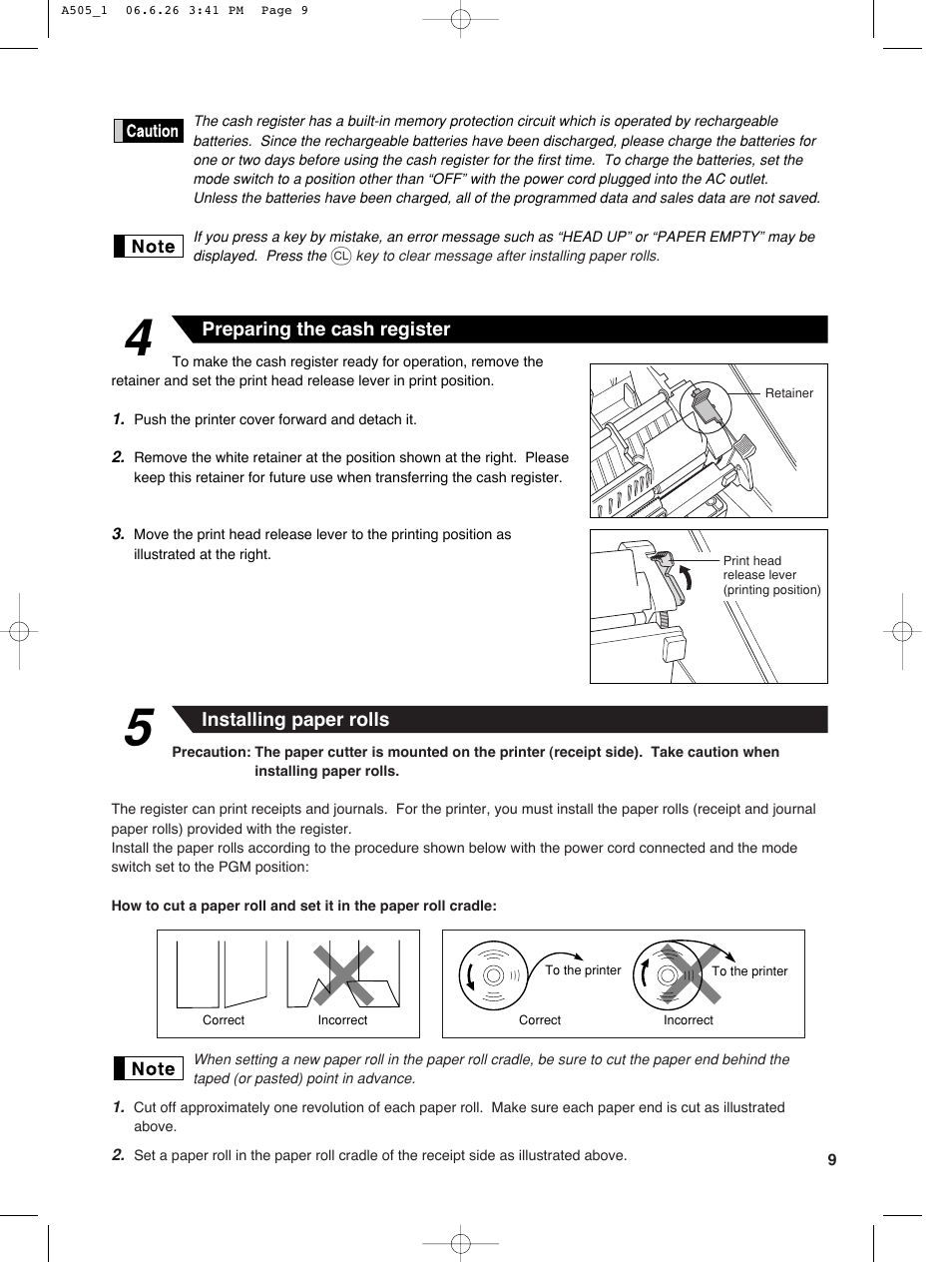 Sharp Electronic Cash Register XE-A505 User Manual | Page 11 / 130