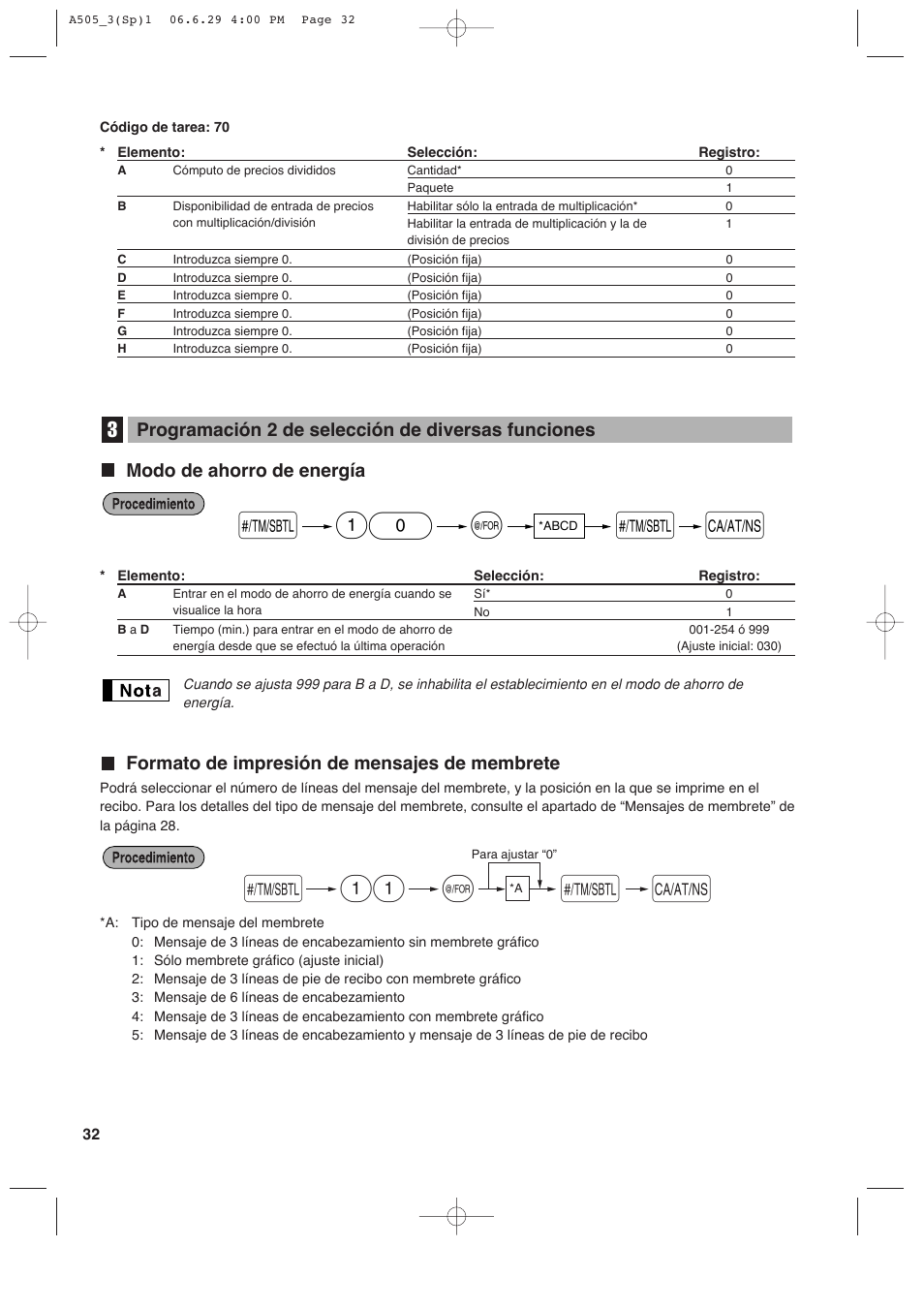 Sharp Electronic Cash Register XE-A505 User Manual | Page 116 / 130