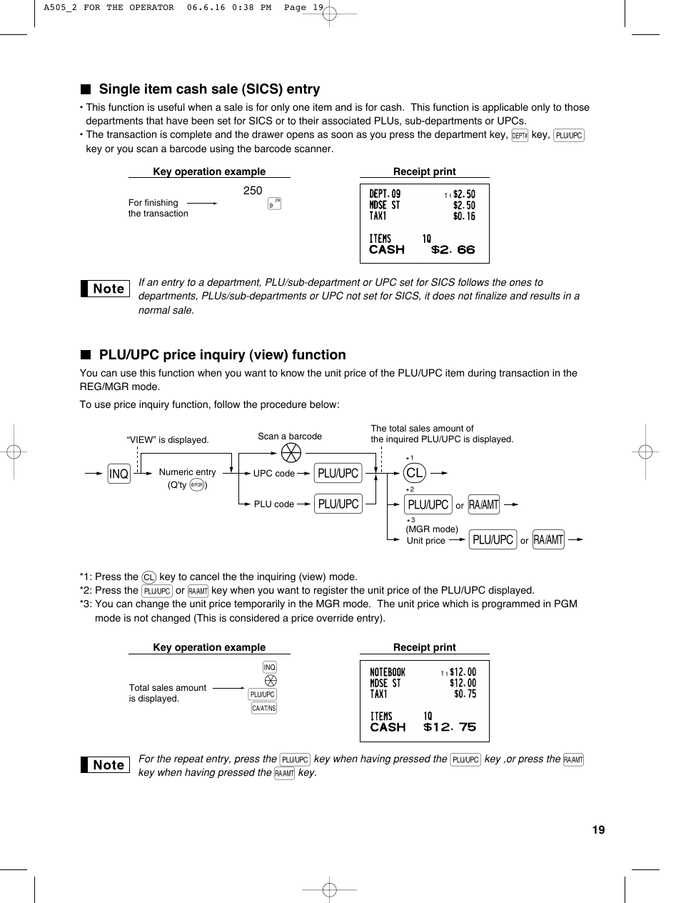Ol o q | Sharp Electronic Cash Register XE-A505 User Manual | Page 21 / 130