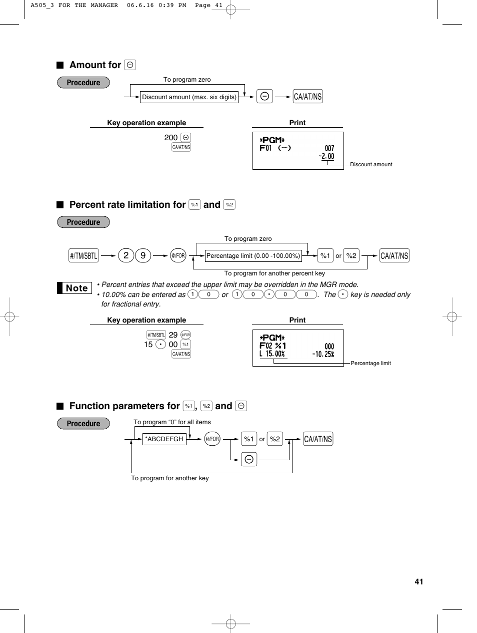 S@ 29 | Sharp Electronic Cash Register XE-A505 User Manual | Page 43 / 130