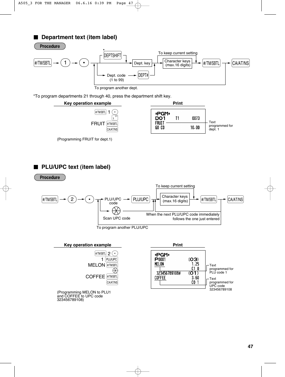 S 1 p d s, Sp 2 o | Sharp Electronic Cash Register XE-A505 User Manual | Page 49 / 130