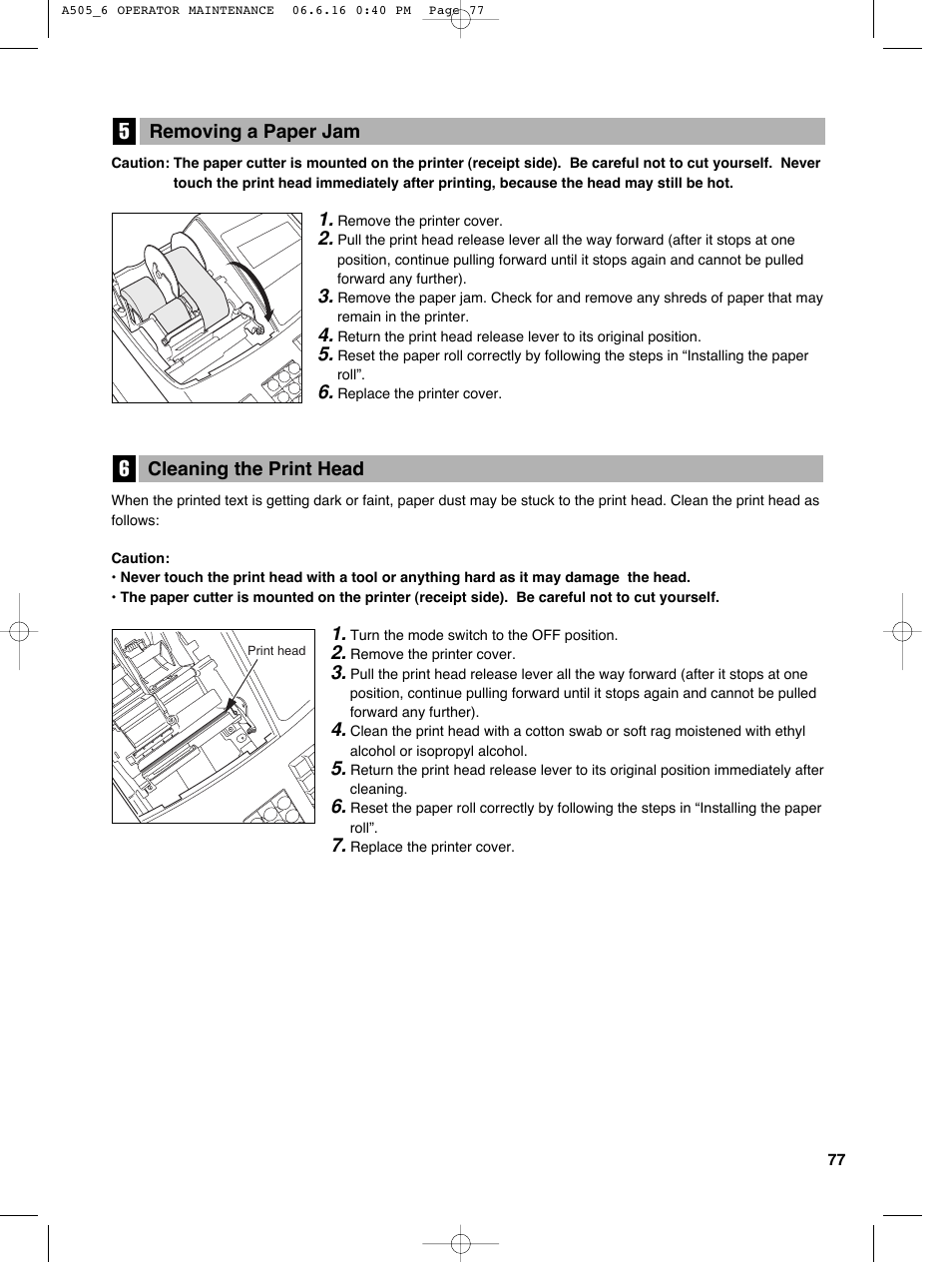 Sharp Electronic Cash Register XE-A505 User Manual | Page 79 / 130