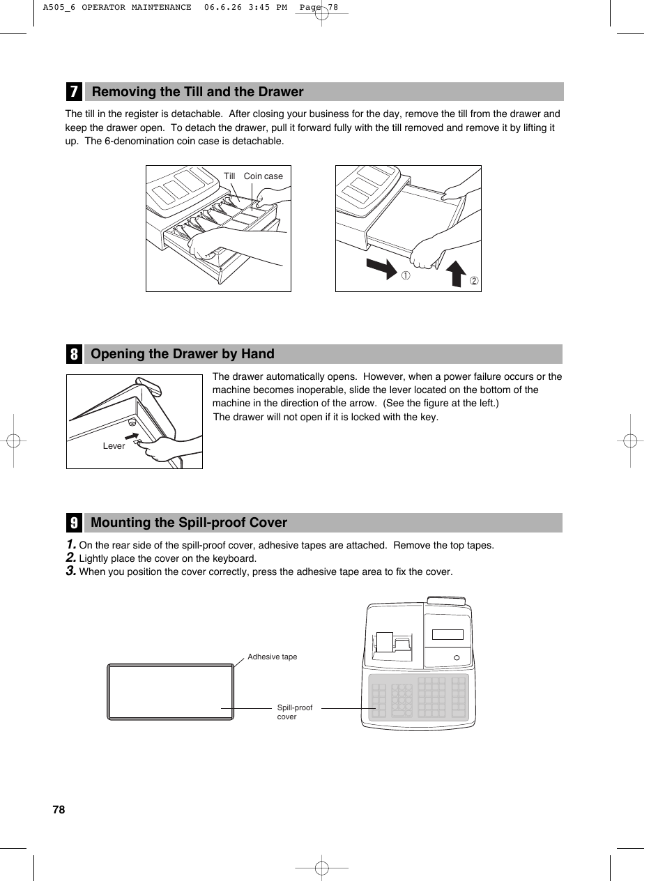 Sharp Electronic Cash Register XE-A505 User Manual | Page 80 / 130