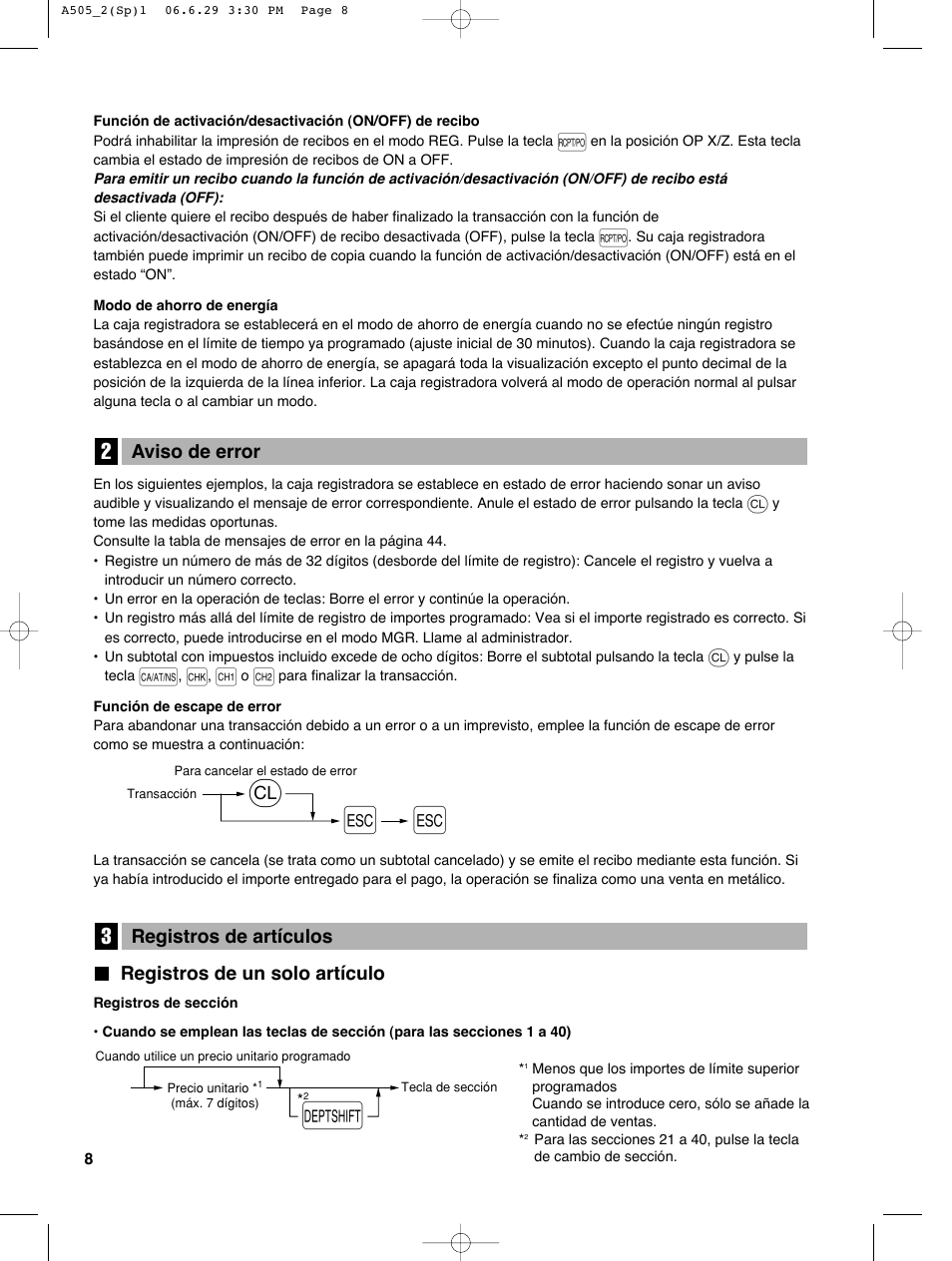 Sharp Electronic Cash Register XE-A505 User Manual | Page 92 / 130