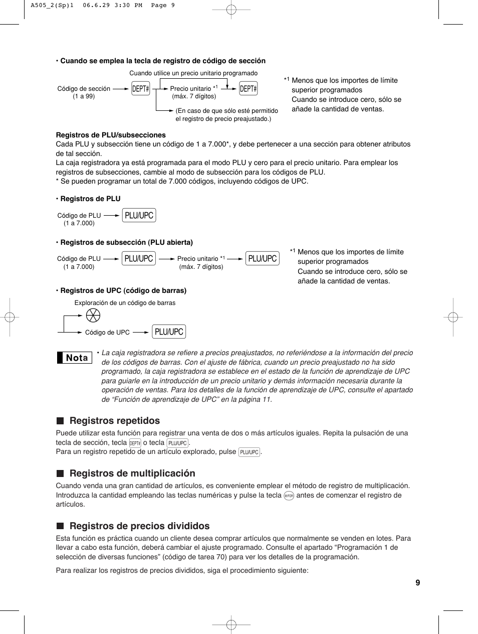 Sharp Electronic Cash Register XE-A505 User Manual | Page 93 / 130