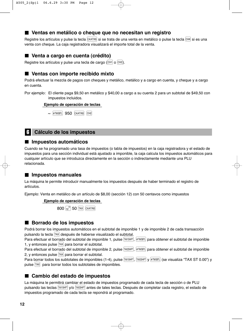Sharp Electronic Cash Register XE-A505 User Manual | Page 96 / 130