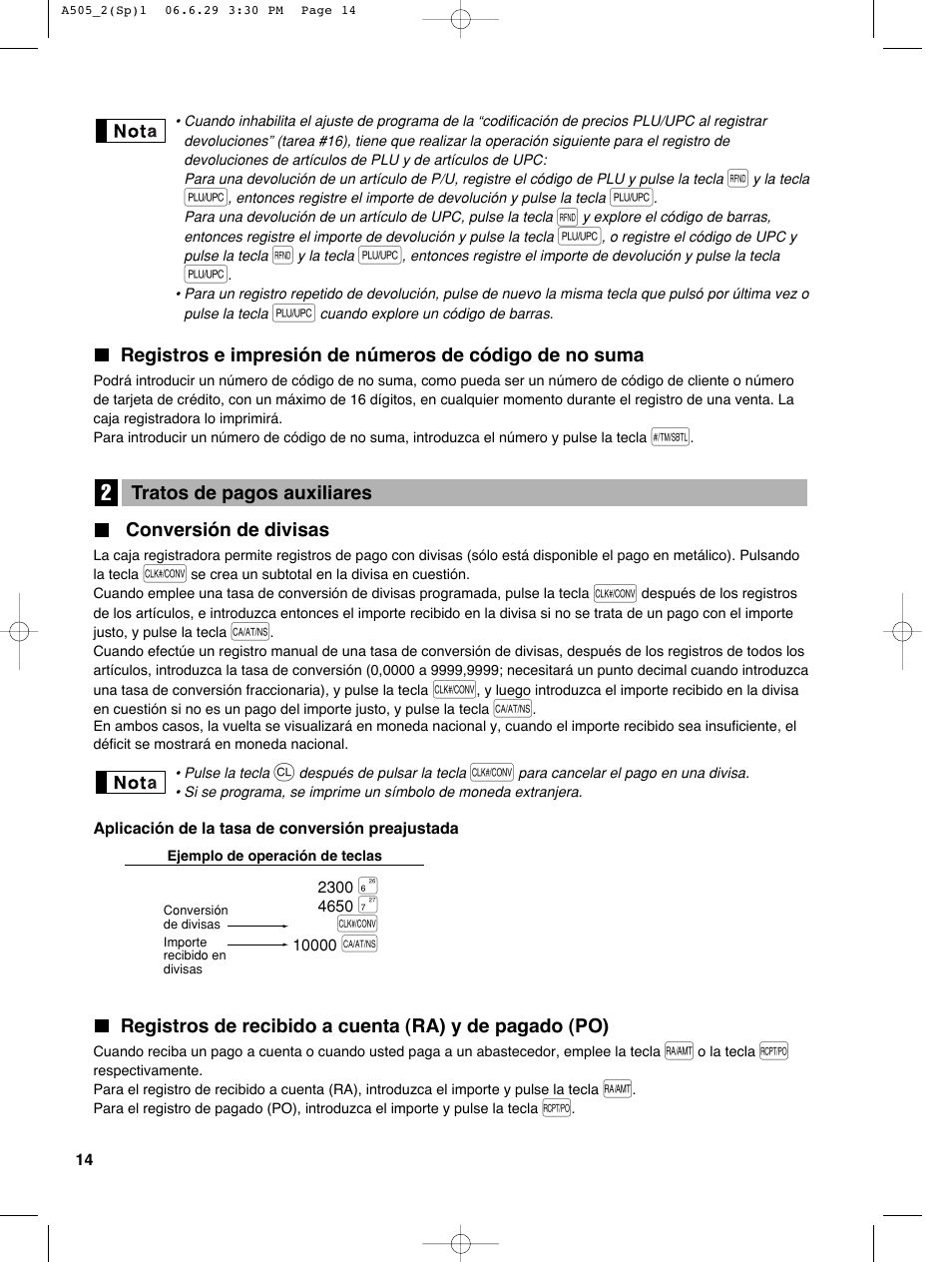 Sharp Electronic Cash Register XE-A505 User Manual | Page 98 / 130