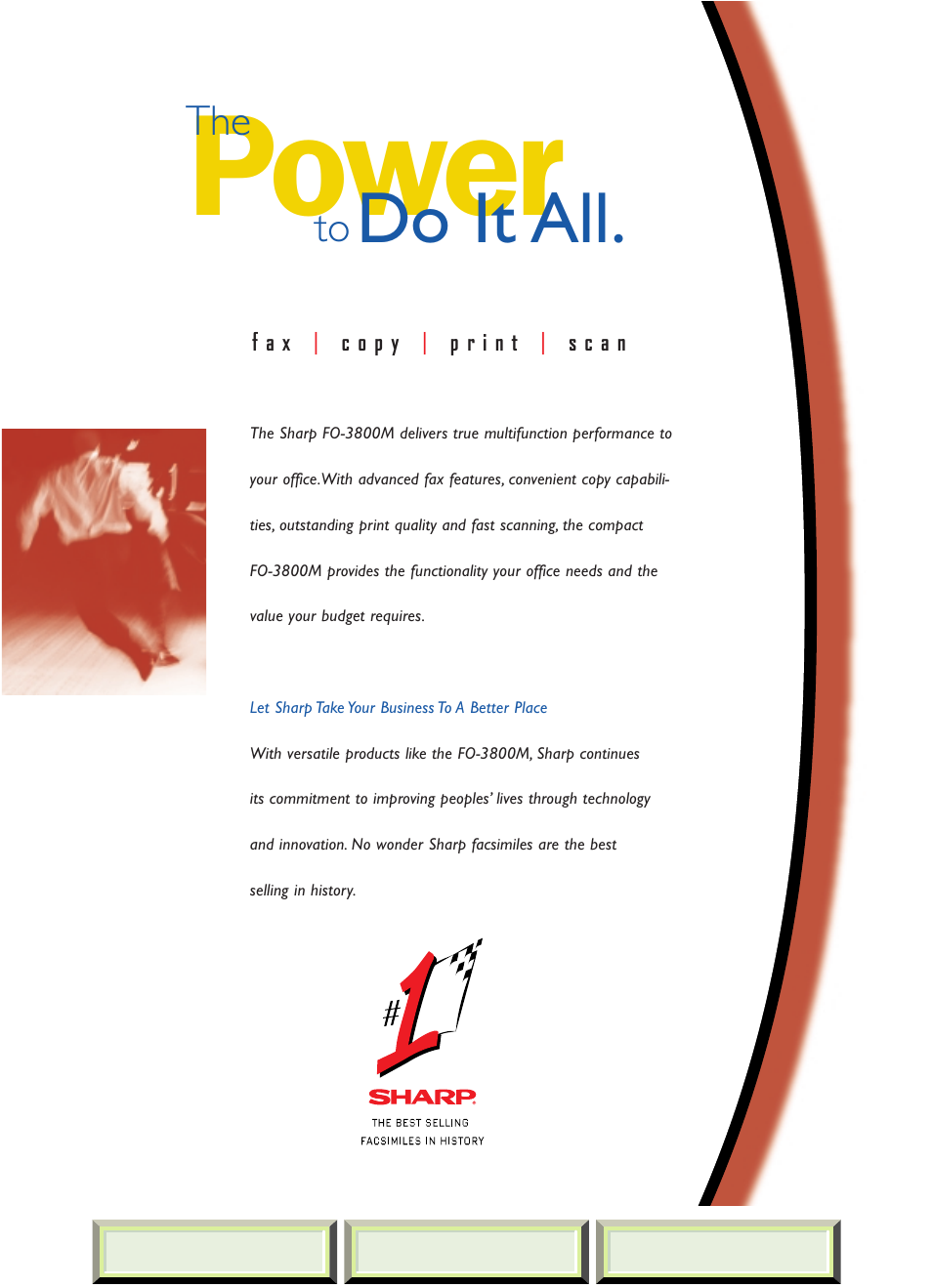 Power, Do it all | Sharp FO-3800M User Manual | Page 2 / 6