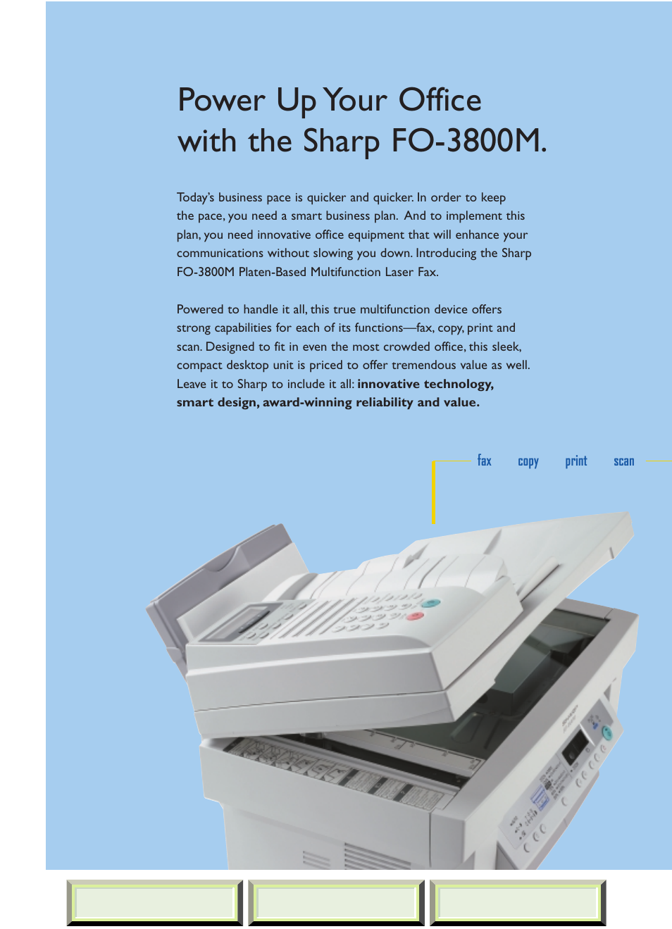 Power up your office with the sharp fo-3800m | Sharp FO-3800M User Manual | Page 3 / 6